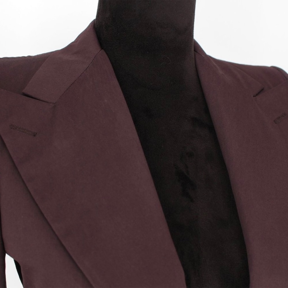 Bottega Veneta Plum Purple Blazer Single Breasted Jacket 40 XS Small Cupro - Picture 3 of 7
